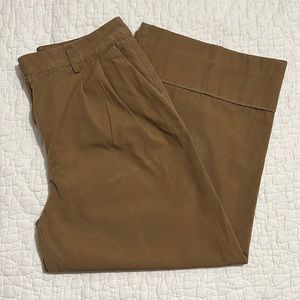Wide leg cropped pants
